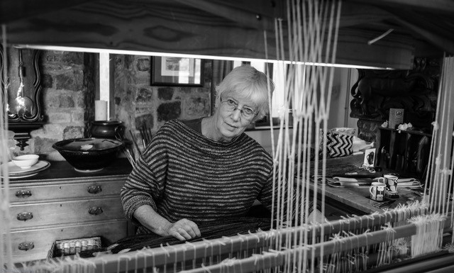 Jenny Wilkinson at her loom